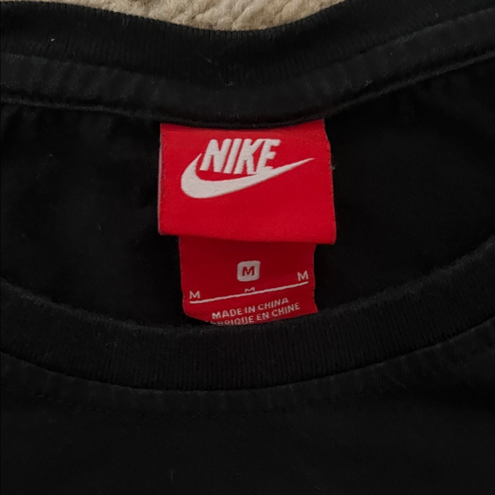 Nike Black Tee with White Logo - Picture 2 of 3